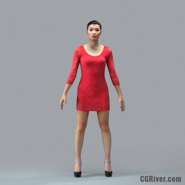 Young Woman with MaxKare Spa Foot Bath Massager Rigged for Maya 3D model  rigged