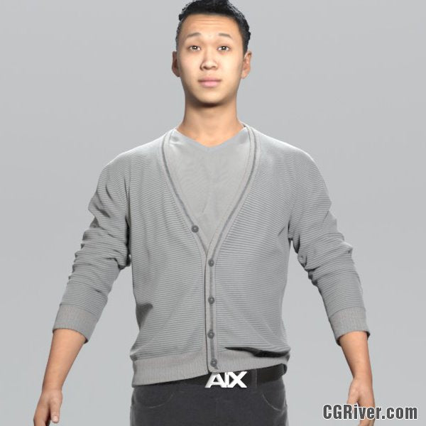 High Quality Rigged 3D Casual Attire Man | CMan0100HD2CS 3DS MAX Human