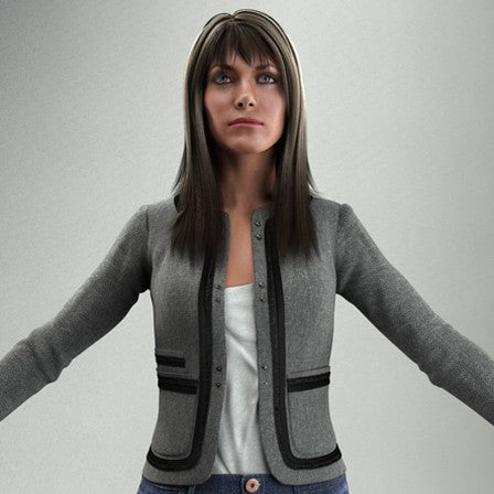 CASUAL WOMAN- RIGGED 3D MODEL (CWom0006HD2CS)