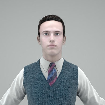 UNIFORM CHARACTER- RIGGED 3D MODEL (CBoy0001HD2CS)