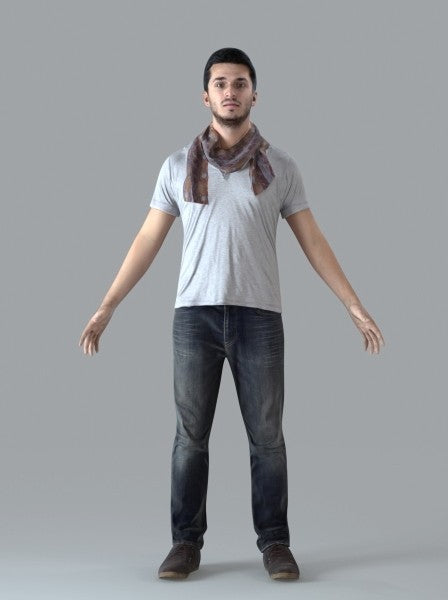 Casual Man - Rigged 3D Human Model (CMan0018M4CS)