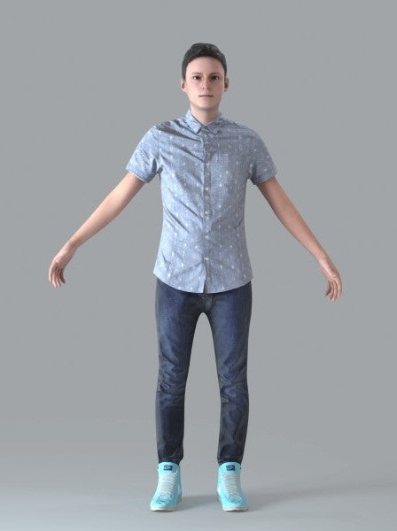 Casual Man - Rigged 3D Human Model (CMan0019M4CS)