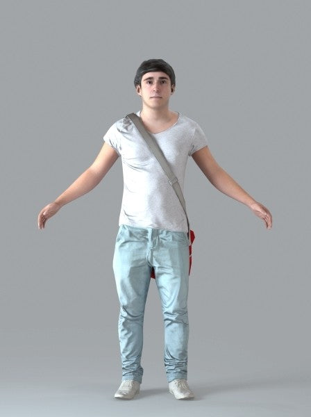 Casual Man - Rigged 3D Human Model (CMan0020M4CS)