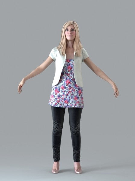 Casual Woman - Rigged 3D Human Model (CWom0011M4CS)