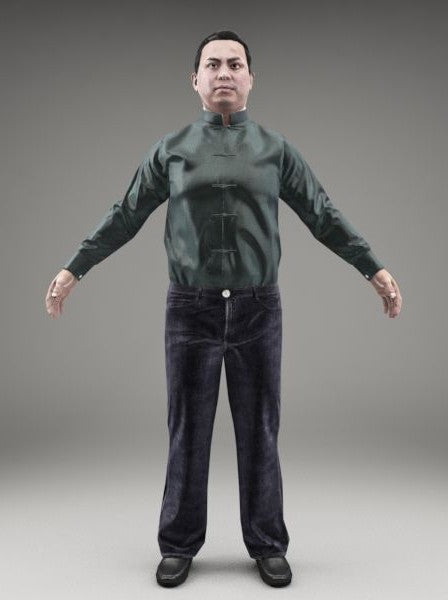 ASIAN MAN - RIGGED 3D MODEL(AsMan0001M3CS)