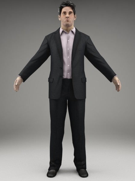 BUSINESSMAN - RIGGED 3D MODEL(BMan0001M3CS)