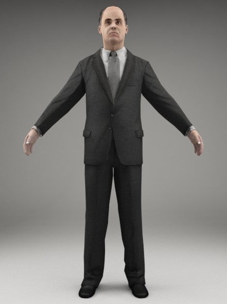 BUSINESSMAN - RIGGED 3D MODEL(BMan0002M3CS)