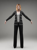 CASUAL WOMAN - RIGGED 3D MODEL(CWom0005M3CS)