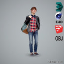 Asian Man / Casual - CMan0102-HD2-O03P01-S - Ready-Posed 3D Human Model / Male Character (Still)